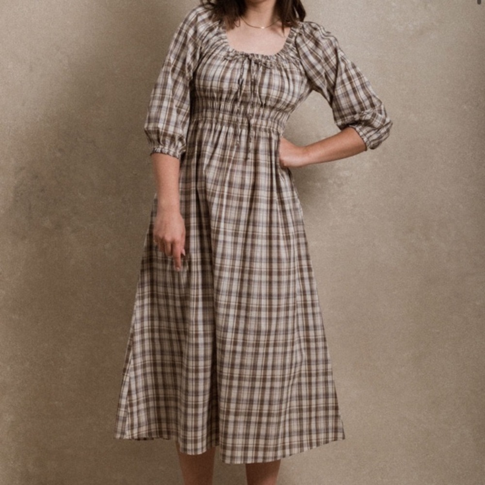 Neuflora Durango dress in blue plaid